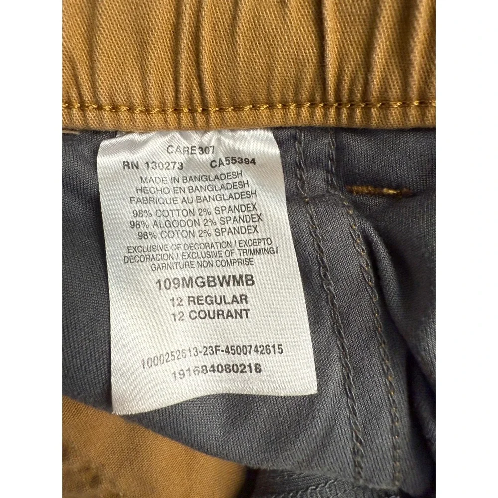 Wrangler Boys Cargo Jogger Pants Tobacco Brown‎ Khaki Size 12 Regular